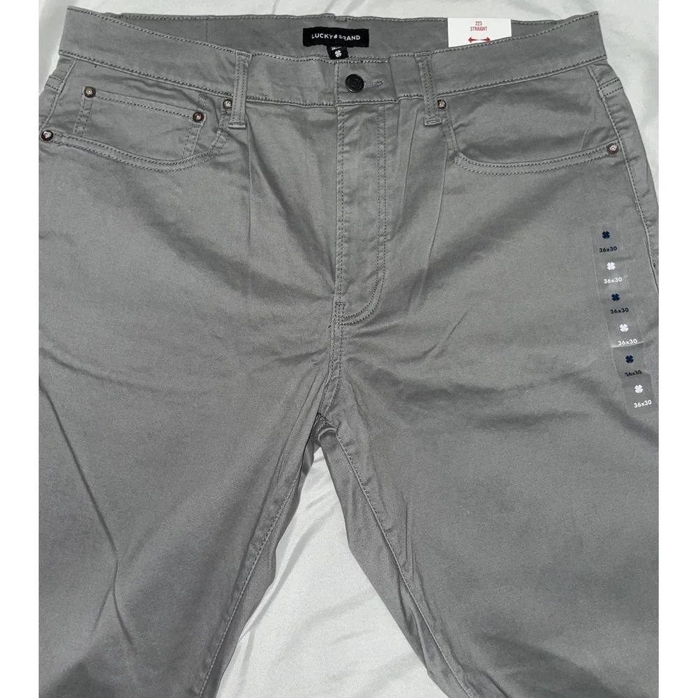 Lucky Brand 223 Straight Advance Stretch Mens Jeans Gray 36X30 NWT